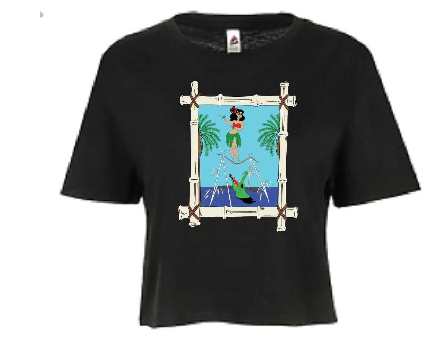 Hula Haunted Mansion Crop Top T-Shirt